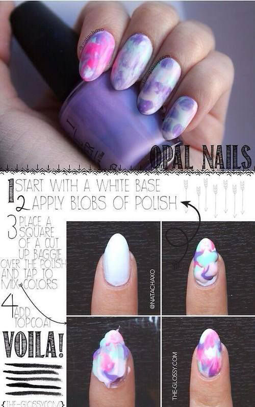 Easy-Step-By-Step-Marble-Nails-Art-Tutorials-For-Beginners-2017-2