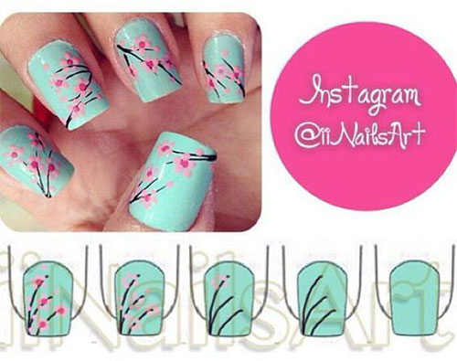 25-Easy-Simple-Spring-Nails-Art-Tutorials-For-Beginners-2017-24