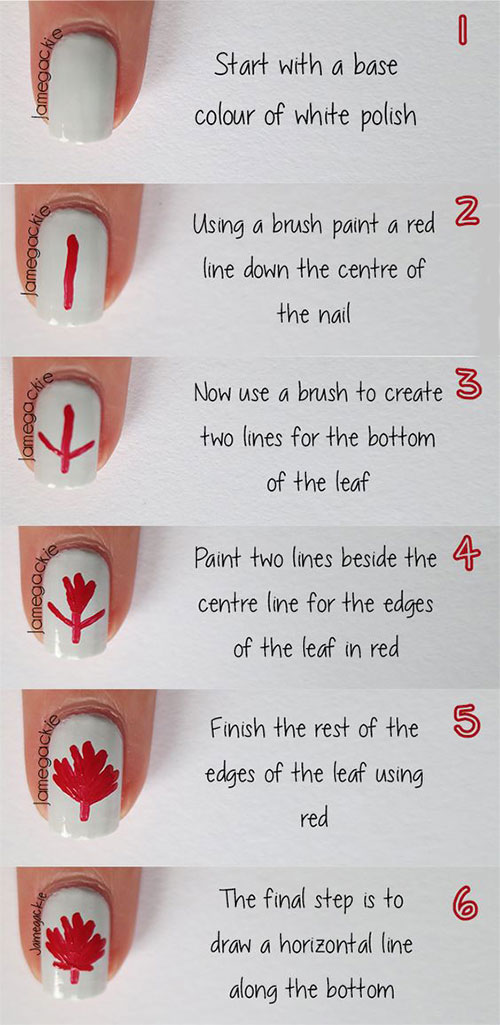 Easy-Step-By-Step-Canada-Nails-Tutorials-For-Beginners-2017-2