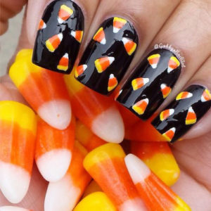 15+ Halloween Candy Corn Nails Art Designs & Ideas 2017 | Fabulous Nail ...
