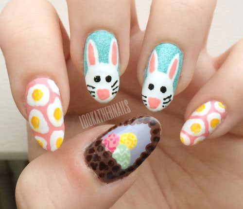 15+ Easter Bunny Nails Art Designs & Ideas 2018 | Fabulous Nail Art Designs