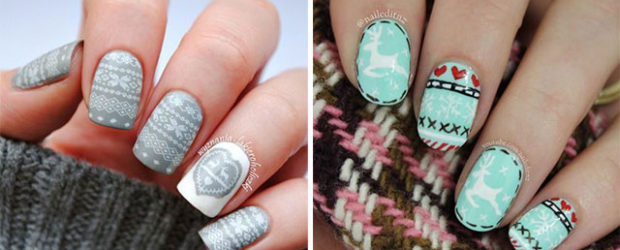 15-Ugly-Christmas-Sweater-Nail-Art-Designs-Ideas-2018-F