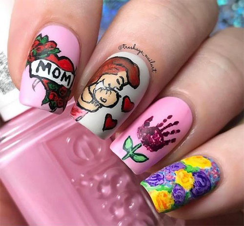 20-Best-Mother’s-Day-Nails-Art-Designs-Ideas-2019-7