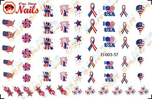 4th-of-July-Nails-Art-Stickers-Decals-2019-5