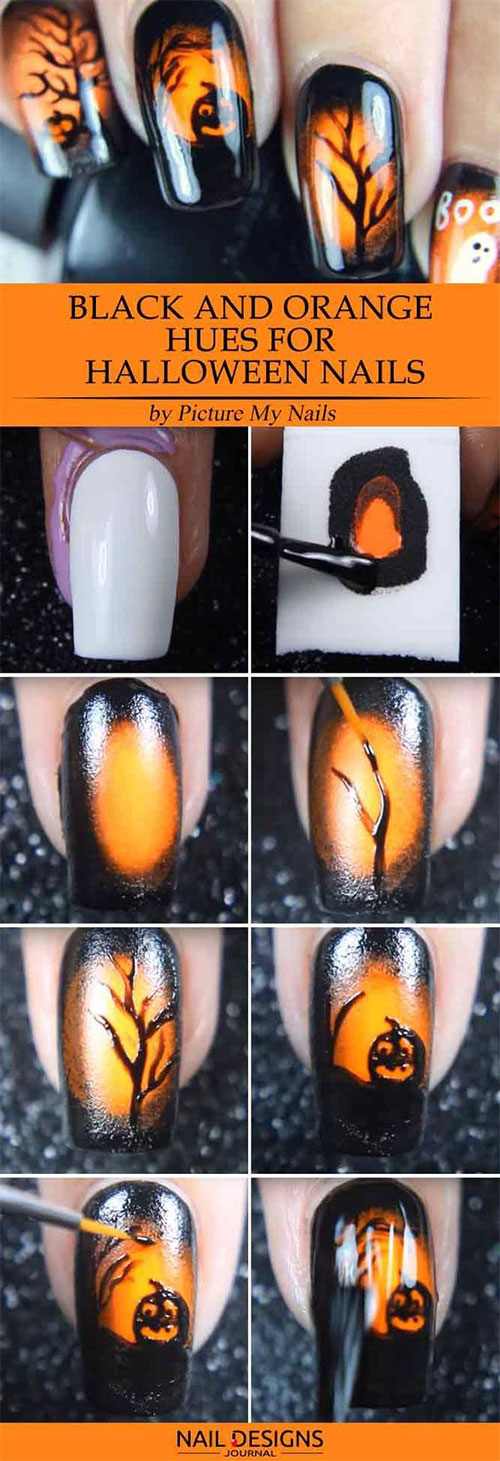 Easy-Step-By-Step-Halloween-Nails-Art-Tutorials-For-Beginners-2019-7