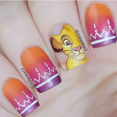The-Lion-King-Nail-Art-Designs-Ideas-Trends-2019-The-Lion-King-Nails-3
