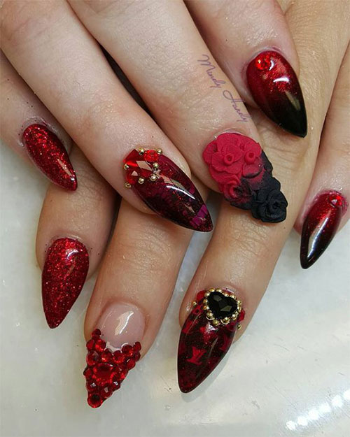 18-Cute-3d-Valentine’s-Day-Nail-Art-Designs-2020-Vday-Nails-9