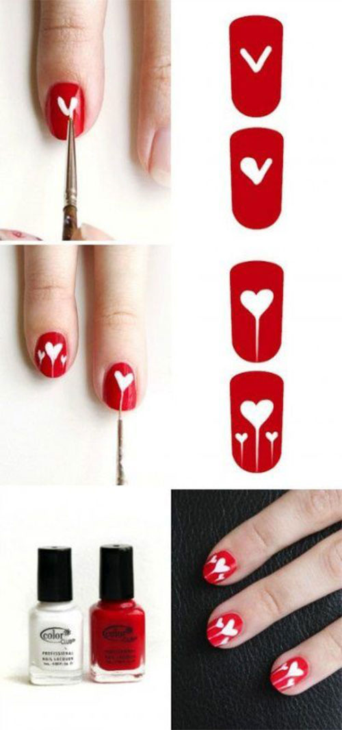 Step-By-Step-Valentine’s-Day-Nail-Art-Tutorials-For-Learners-2020-21