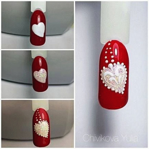 Step-By-Step-Valentine’s-Day-Nail-Art-Tutorials-For-Learners-2020-4