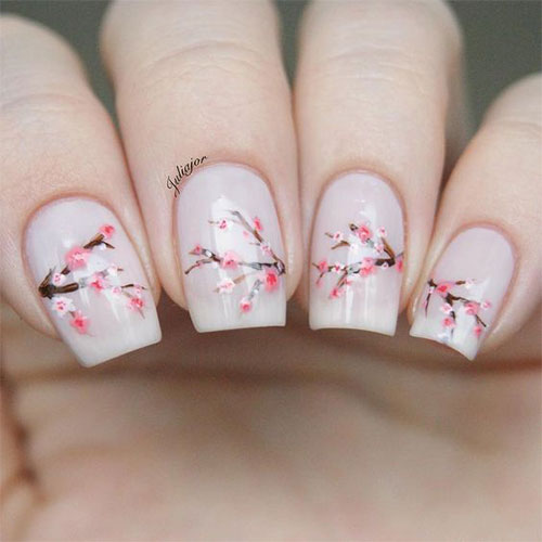 Cherry-Blossom-Spring-Nails-Art-Designs-Ideas-2020-6