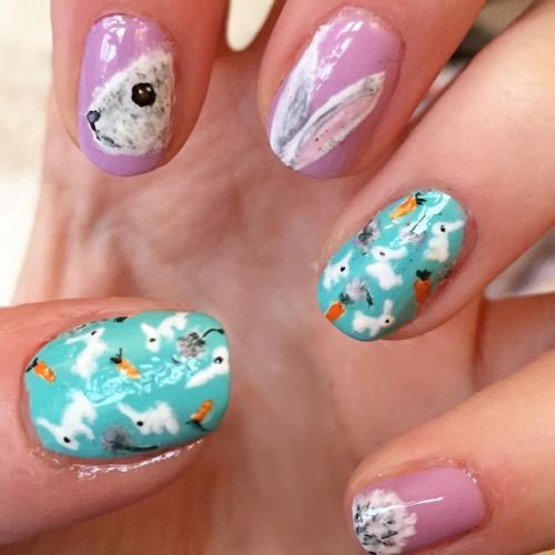 Cute-Easy-Easter-Bunny-Nails-Art-Designs-2021-4