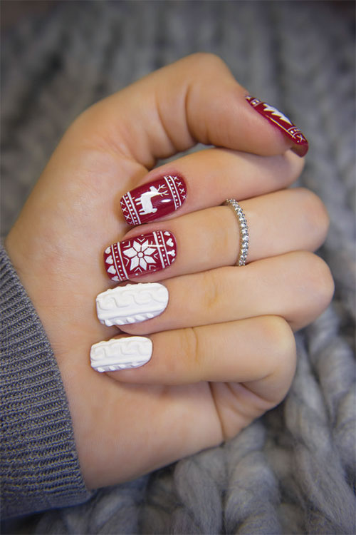 Ugly-Christmas-Sweater-Nail-Art-Is-A-New-Worth-Trying-Trend-2021-17