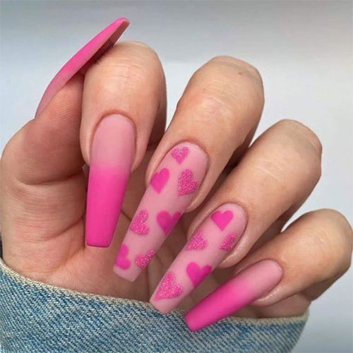 Pink-Valentine’s-Day-Nails-With-A-Heart-Designs-2022-6
