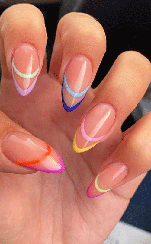 The-12-Best-Rainbow-French-Tip-Nail-Art-Ideas-12