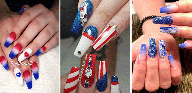 The 4th Of July Coffin Shape Nails You Should Try