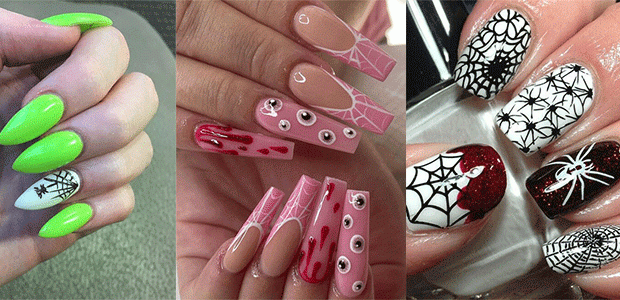 Spooky Spider Web Nail Art For Halloween 2022