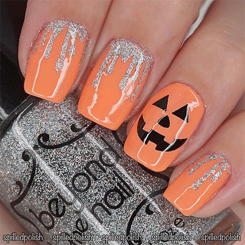 Top-15-Amazing-Halloween-Pumpkin-Nail-Art-Ideas-11