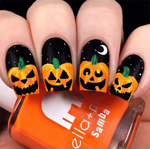 Top-15-Amazing-Halloween-Pumpkin-Nail-Art-Ideas-13
