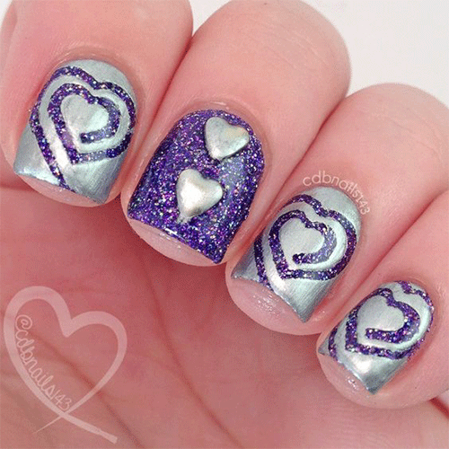 Purple-Nails-For-Love-Valentines-Day-Nail-Art-Designs-2023-2