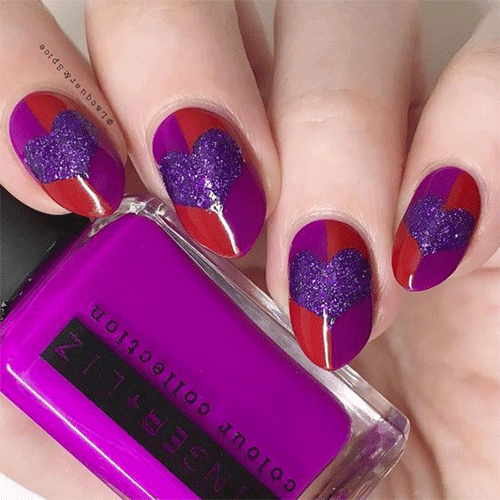 Purple-Nails-For-Love-Valentines-Day-Nail-Art-Designs-2023-4