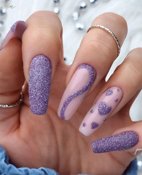 Purple-Nails-For-Love-Valentines-Day-Nail-Art-Designs-2023-7
