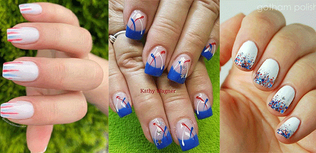 Simple 4th Of July French Tip Nail Designs
