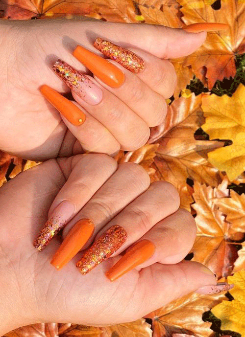 Orange-Autumn-Nail-Art-2023-Trends-12