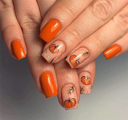 Orange-Autumn-Nail-Art-2023-Trends-3