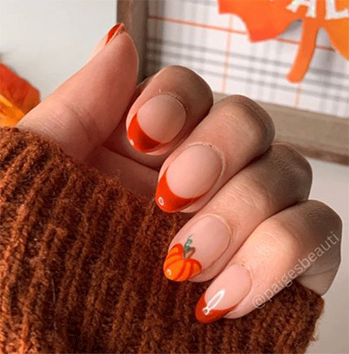 Orange-Autumn-Nail-Art-2023-Trends-8
