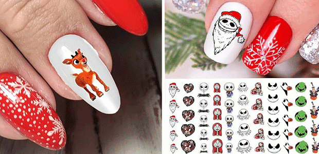 Beautiful Christmas Fake Nail Designs