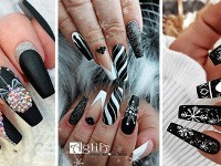 Black-Christmas-Nail-Art-For-A-Glam-Look-F