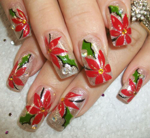 Christmas-Flower-Nail-Designs-For-2023-6