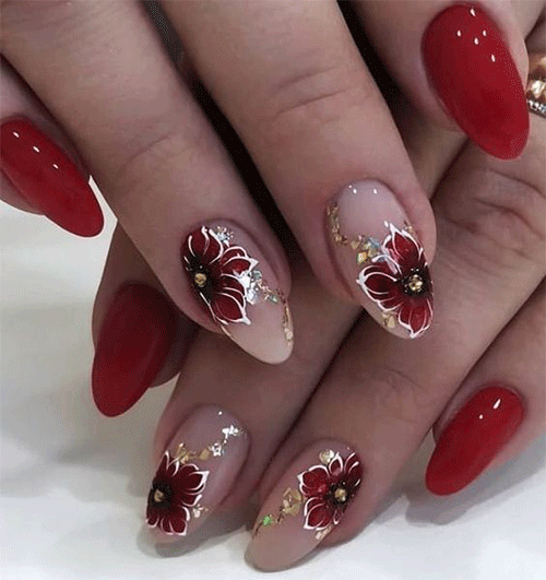Christmas-Flower-Nail-Designs-For-2023-7