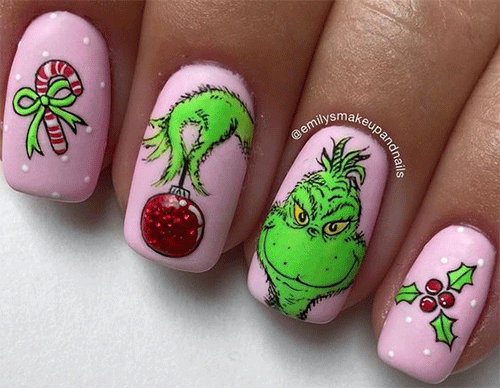 Go-Green-With-Grinch-Nail-Art-This-Christmas-2023-13