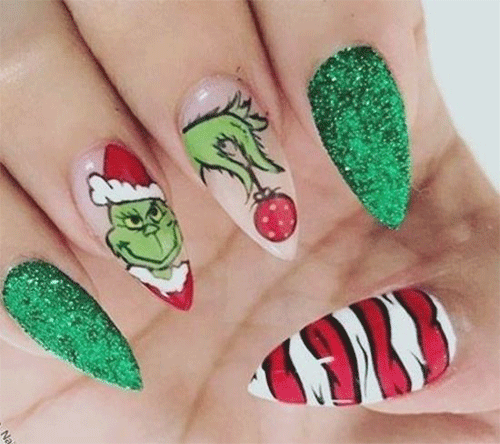 Go-Green-With-Grinch-Nail-Art-This-Christmas-2023-7