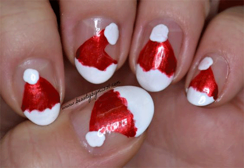 Santa-Hat-Nails-For-Christmas-2023-Jingle-Bell-Nails-1