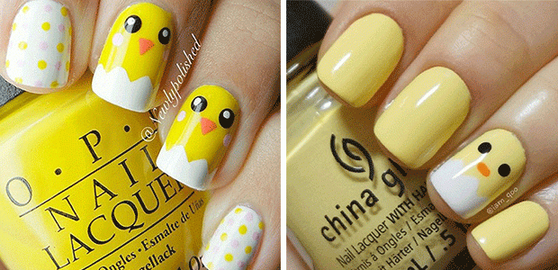 Cute Yellow Easter Nail Designs For 2024
