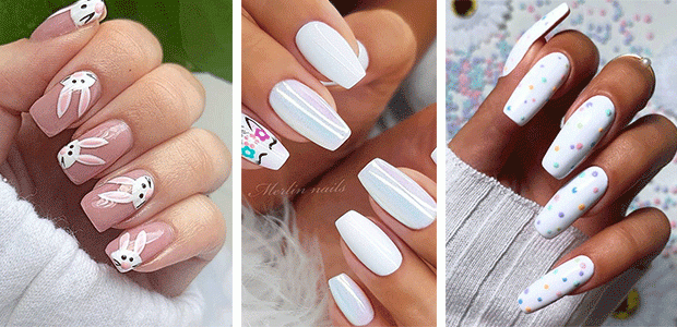 White Easter Nail Designs To Try This Year