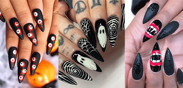 Spooktacular Black Halloween Nail Art Designs of 2024