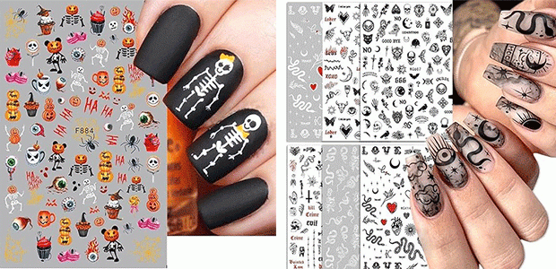 Spooky & Stylish Halloween Nail Stickers For 2024