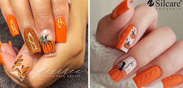 Orange Thanksgiving Nail Ideas For 2024