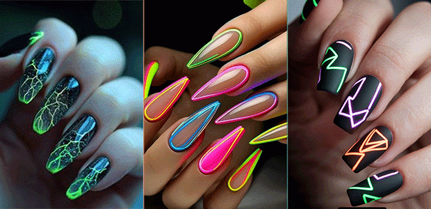 Must-Try Neon & Glow In The Dark Nail Art For Summer 2025