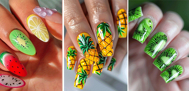 Summer Nails 2025 With Fruit & Tropical Motifs