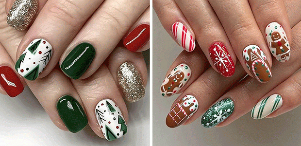 Press-On & Sticker Nails For Christmas 2025